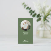 モダンGreen Photo Social Media名刺 名刺 (スタンド正面)