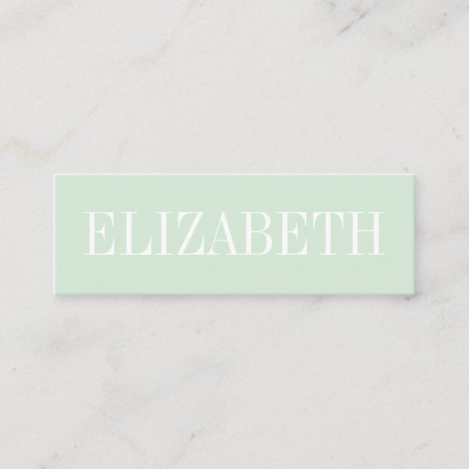 モダンGreen QRCode名刺 スキニー名刺 (正面)