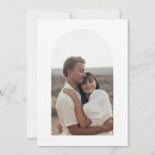 モダンGreen Sage Boho Arch Photo 結婚's セーブザデート (裏面)