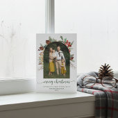 モダンGreenery Arch Merry Christmas写真 シーズンカード