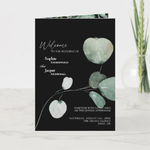 モダンGreenery Blackの結婚折り畳みプログラム プログラム