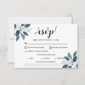 モダンGreenery Entree Meal Choice結婚's 出欠カード (正面)