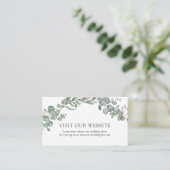 モダンGreenery White Sageのサ結婚イト エンクロージャーカード (スタンド正面)