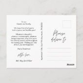 モダンGreeting, Merry Christmas Family Photo ポストカード (裏面)