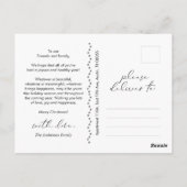 モダンGreeting, Merry Christmas Family Photo ポストカード (裏面)