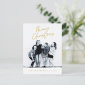 モダンGreeting, Merry Christmas Family Photo ポストカード (スタンド正面)