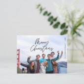 モダンGreeting, Merry Christmas Family Photo ポストカード (スタンド正面)
