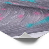 モダンGreyhound in抽象芸術水色カスタム ポスター (角)