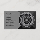 モダンGreyscaleカラーホイールアート 名刺 (正面)