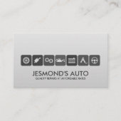 モダンGreyscale整備士車の修理アイコン 名刺 (正面)