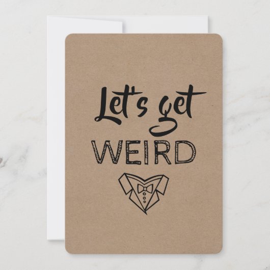 モダンGROOMSMAN/花婿介添人おもしろい案 招待状 (正面)