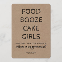 モダンGROOMSMAN/花婿介添人おもしろい案 招待状