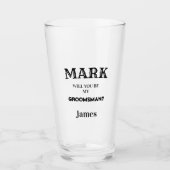 モダンGroomsman Proposalの結婚Groomsmen タンブラーグラス (正面)