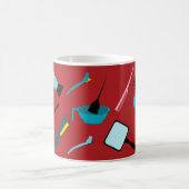 モダンHairstylistツーカラフルル美しいキットMag コーヒーマグカップ (中央)