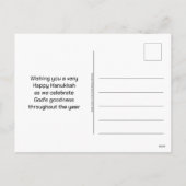 モダンHANUKKAHキリスト教メシアニア シーズンポストカード (裏面)