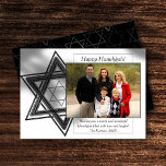 モダンHanukkah Silver Wishful Star of David写真 シーズンカード<br><div class="desc">クラシックミニマルシルバーバー/バルミツワーとモダンハヌカー星ダビデッドの背景に無地のは、洗練されたエレガントデザインを生み出す。他のコーディネート色やマッチング製品については、JustFharryn @ Zazzle.comまたはデザイ連絡ザc/o Fharryn@yahoo.com All rights reserved.#zazzlemade #christmasdecor</div>