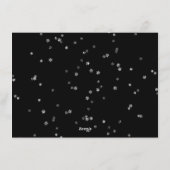 モダンHanukkah Silver Wishful Star of David写真 シーズンカード (裏面)