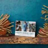 モダンHappy Faters Dayワールド素晴らしパパ写真 フォトプラーク (側面)