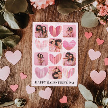 モダンHappy Galentine Pinkハート&写真
