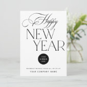 モダンHappy New Yearビジネスロ企業のゴ シーズンカード (スタンド正面)