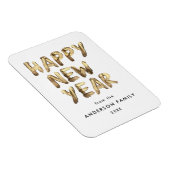 モダンHappy New Year金ゴールド無写真 マグネット (右側)