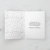 モダンHappy New Year Black and Data Non-Photo シーズンカード (内部)