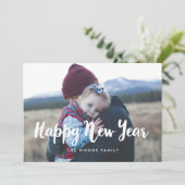 モダンHappy New Year Holidayフォトカード シーズンカード (スタンド正面)