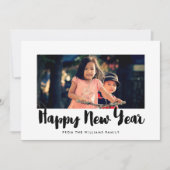 モダンHappy New Year holidayフォトカード シーズンカード (正面)