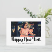 モダンHappy New Year holidayフォトカード シーズンカード (スタンド正面)