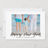 モダンHappy New Year holiday familyフォトカード シーズンカード (正面)
