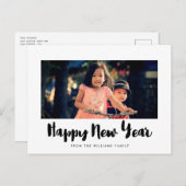 モダンHappy New Year holiday photo ポストカード (正面/裏面)
