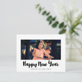 モダンHappy New Year holiday photo ポストカード (スタンド正面)