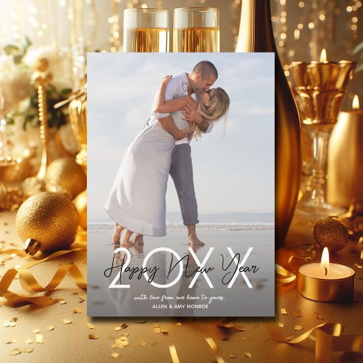 モダンHappy New Year Photo シーズンカード