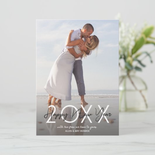 モダンHappy New Year Photo シーズンカード (スタンド正面)