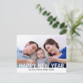 モダンHappy New Year Photo シーズンポストカード (スタンド正面)