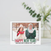 モダンHappy New Year Photo ポストカード (スタンド正面)