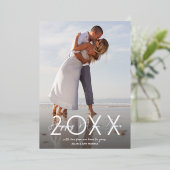 モダンHappy New Year Photo 箔シーズンカード (立ち正面)