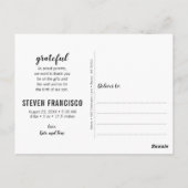 モダンHello and Birth Announcementの写真 ポストカード (裏面)