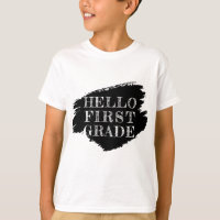 モダンHello First Grade Kids Black and White