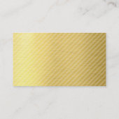 モダンHELLO SCRIPTハンドドローはっきりしたド先端金ゴールドフォイル 名刺 (裏面)