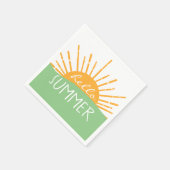 モダンHello Summer Sunshine スタンダードカクテルナプキン (角)