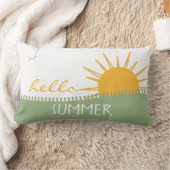 モダンHello Summer Sunshine ランバークッション (ブランケット)