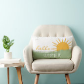 モダンHello Summer Sunshine ランバークッション (椅子)
