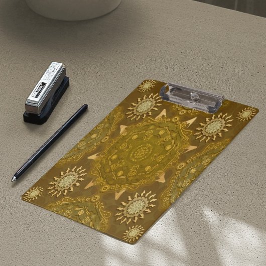 モダンhexa golden ursidae mandala art clipboard クリップボード