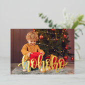 モダンHO HO写真 箔シーズンカード (立ち正面)