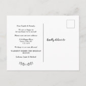 モダンHoliday Gingerbread Houseフォトムービング 案内ポストカード (裏面)