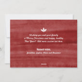 モダンHoliday Red Peace Love Joy Photo Collage シーズンカード (裏面)