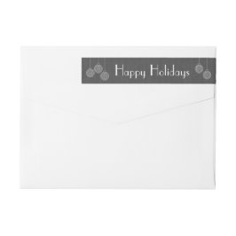 モダンHoliday Wrapラのまわりにベル – グレー ラップアラウンドラベル