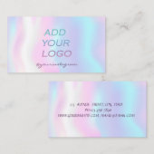 モダンHolographic Instagramロゴの追加 名刺 (正面/裏面)