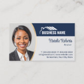 モダンHouseロゴ実在Estate Agent不動産仲介業者写真 名刺 (正面)